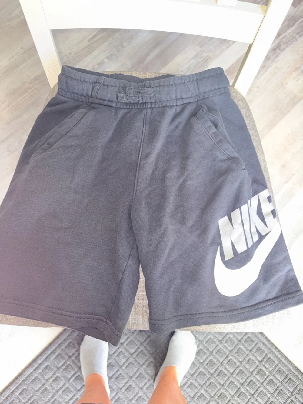 Nike Boys  Black Logo Fleece Shorts